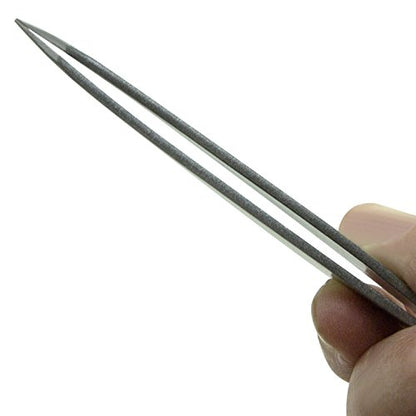 Ingrown Hair Tweezers by Zizzili Basics - Surgical Grade Stainless Steel Fine Pointed Tweezer - Precision Aligned Tips for Splinter, Eyebrow & Facial Hair Removal - with Bonus Tip Guard & Carry Pouch - color: Silver