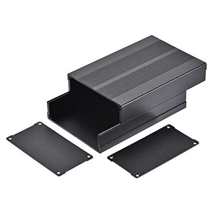 uxcell 150mmx105mmx55mm Aluminum Electrical Split Project Case Black