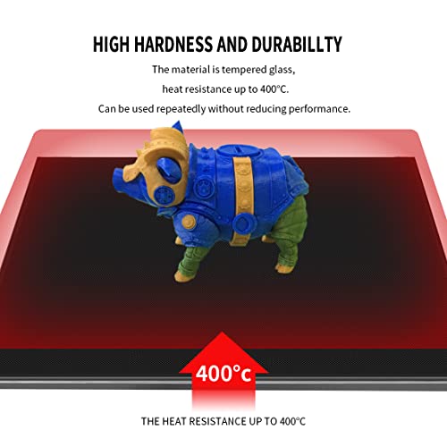 3D Printer Upgraded Tempered Glass Plate(310 X 310x4mm) with 4 pcs Clips, 3D Printer Platform Glass Bed Build Surface Print Bed for Artillery SW-X1/SW-X2/CR-10/CR-10S/Tevo Tornado/Anet A8 Plus - size: 310x310mm