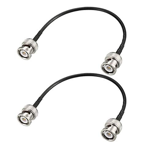 uxcell BNC Male to Male Coaxial Jumper Cable 50 ohm 8 inch RG174 2pcs - size: 8 Inch