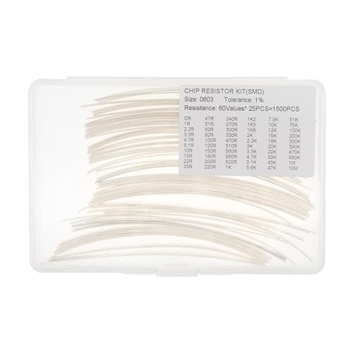 0603 SMD Resistor Kit 60 Values 1,500 Pcs 1% Chip Resistor - size: 0603
