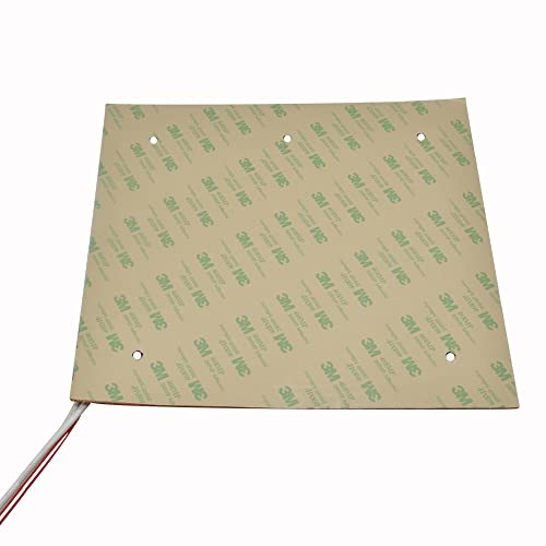 High Temperature 24V 235mm Ender 3 V2 Flexible Silicone Heater Hot Bed 5 Holes for Creality Ender 3 Pro 3S Ender 5 Ender 3 S1 Pro 3D Printer with 4 Points Build Plate (Silicone 24V)