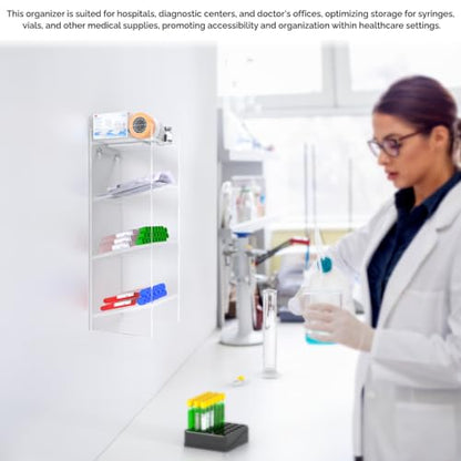 Marketing Holders Tube Rack Clear Acrylic 3 Compartment Wall Mount with Hanging Hardware or Countertop Clinics Hospitals and Pharmaceutical Easy Access Lightweight - size: 3 Compartment