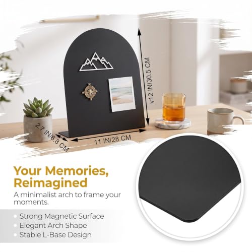 Magnetic Metal Display Stand,2 Pack Magnetic Bulletin Board - color: Black-a