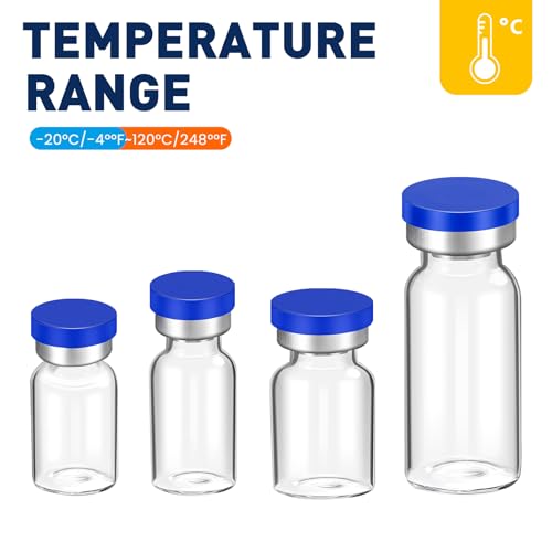FURWEY 10ML Sterile Vials, Glass Empty Vials for Injection, 20 Pack - size: 10ML-20P