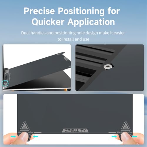 Official Creality K1C Build Plate 235x235mm Original Smooth PEI Sheet with Nozzle Cleaner Flexible Spring Steel Magnetic Platform Plate for K1/K1C/Ender 3/3 V2/3 V3/3 V3 KE/3 V3 SE/3 Neo/3 V2 Neo - style: K1C Smooth