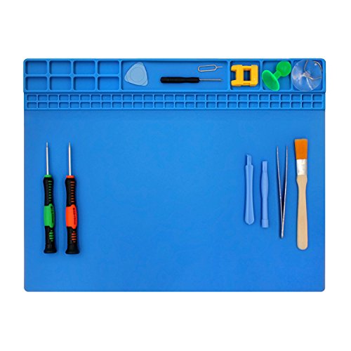 Handook Silicone Soldering Mat, Repair Mat, 16 x 12 Inch, Blue - color: Blue