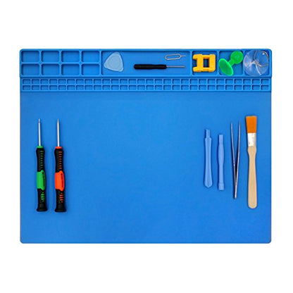 Handook Silicone Soldering Mat, Repair Mat, 16 x 12 Inch, Blue - color: Blue