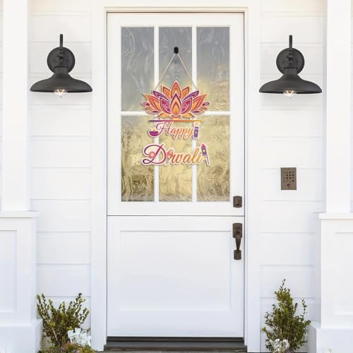 HLNIUC Rustic Indian Happy Diwali Festival of Light Party Wooden Sign - color: Diwali 1