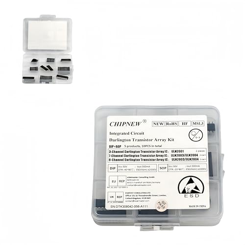 Darlington Transistor Array IC Kits.18 in 1 :ULN2001,ULN2003,ULN2004,ULN2803,ULN2804