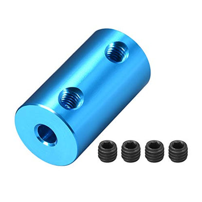 uxcell 4mm to 4mm Bore Rigid Coupling Set Screw L25XD14 Aluminum Alloy,Shaft Coupler Connector,Motor Accessories,Blue - size: 4mm to 4mm
