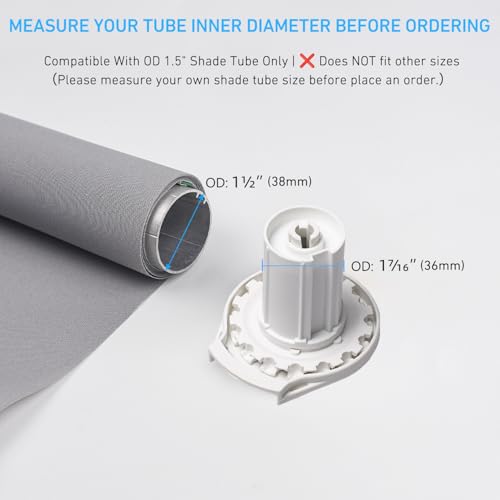 Rollerhouses RHSA38-A 38mm Metal Roller Blind Fittings Repair Parts Kit Brackets Heavy Duty 1.5 Inch/Rollease Skyline Roller Shade Mounting Brackets - style: 1.5 Inch(38mm) Shade tube