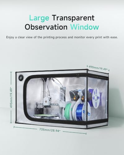TOPCUBE 3D Printer Enclosure for Bambu Lab A1 Mini Combo with Exhaust Kit - size: A1 mini Combo + Exhaust