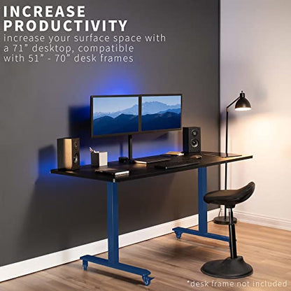 VIVO Black 71 x 30 in Table Top, DESK-TOP72-30B - color: Black