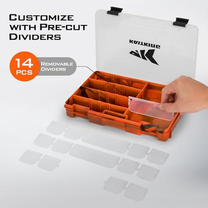 KastKing Utility Tackle Boxes, 3600 and 3700 Fishing Tackle Trays - color: Orange Camouflage, size: 3600(4Pack)