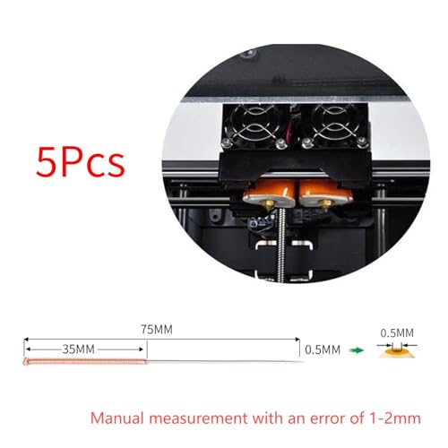 BORDSTRACT 3D Printer Nozzle Tool, Cleaning and Maintenance Kit, 5pcs 0.5mm Cleaning Needles for 0.5mm Nozzles, Quick and Easy Cleaning Material - size: 0.5