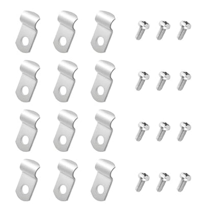 12PCS 1/4" Brake Line Clips Stainless Steel,Brake Line Clamps with 12PCS Screws Kit for Fixing Brakes Lines,Universal Brakes Clips Car Accessories for Cars,SUVs,Trucks