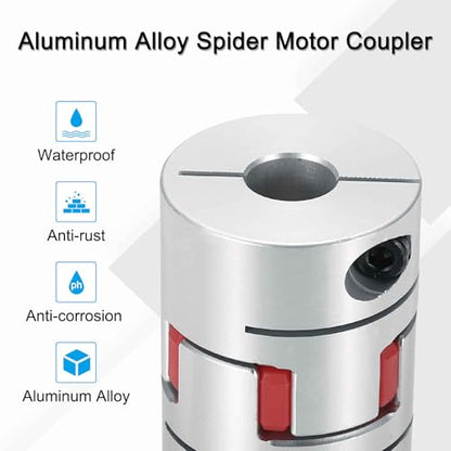 MECCANIXITY Aluminum Shaft Coupling 7mm to 12mm Flexible Spider Coupling L50mm x D35mm Coupler Jaw Spider Shaft Joint Connector for 3D Printers DIY Encoder CNC Router Milling Machine - size: D35mm Fit 7mm to 12mm