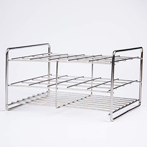 Stainless Steel Test Tube Rack,20 Place,5x4 Format,Wire Constructed,Outer Diameter Permitted of Tubes 29-31mm - size: 29-31mm 5×4