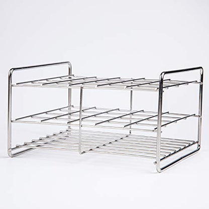 Stainless Steel Test Tube Rack,20 Place,5x4 Format,Wire Constructed,Outer Diameter Permitted of Tubes 29-31mm - size: 29-31mm 5×4
