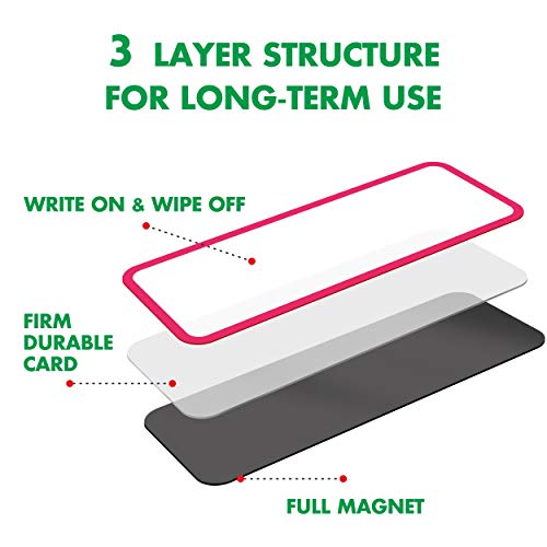 54 PCs Magnetic Dry Erase Reusable Name Tag Label Plate Neon Sticker in 9 Colors for Whiteboards Locker Fridge School Office Home (3.2" x 1.2" Each) - color: Colorful, size: 3.2" x 1.2"
