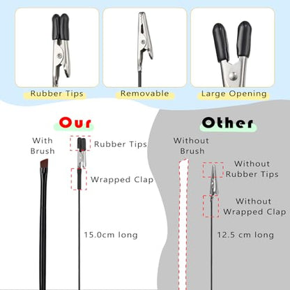 Magnetic Helping Hands, 20 Crocodile Clips, for Soldering & Model Painting - color: Black, size: L
