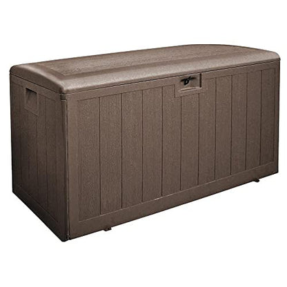 Plastic Development Group Outdoor Deck Box, Soft Close, Java, 130 Gal - color: Java Brown, size: 130 Gallon, Soft Closure