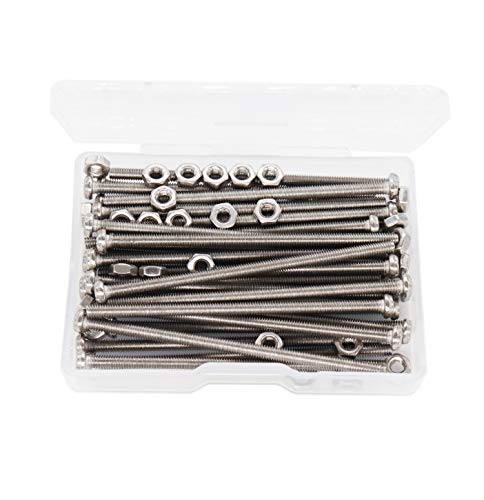 cSeao 60pcs M3 x 70mm Machine Screws Nut Assortment Kit, Phillips Pan Head, 304 Stainless Steel - size: M3 x 70mm 30-Pack