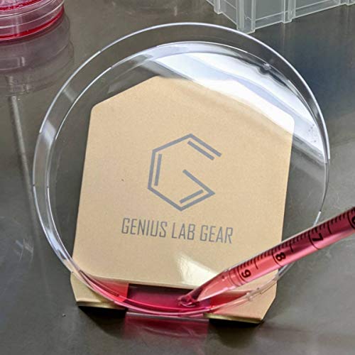 Angled Metal Petri Dish Holder Ergonomic Cell Culture Plate Media Stand 2PK