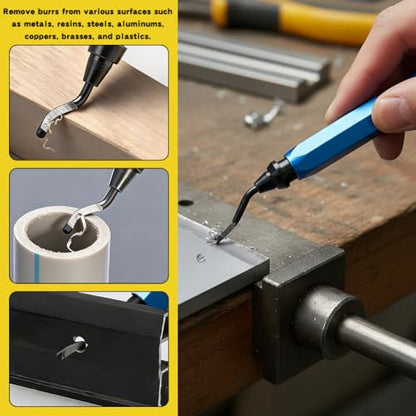 3D Print Deburring Tool Set with 10pc Multipurpose Blades Removing Burr 6Pcs Needle File 1pc Micro Wire Cutter Pliers for 3D Printed Edges, for Finishing, Deburring, Cleaning