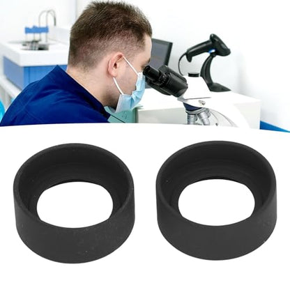 2Pcs Eyepiece Cover Stereo Microscope Flat Angle Rubber Eyepiece Protector Eye Guards Eyeshields Cups Replacement for 40‑42mm Interface