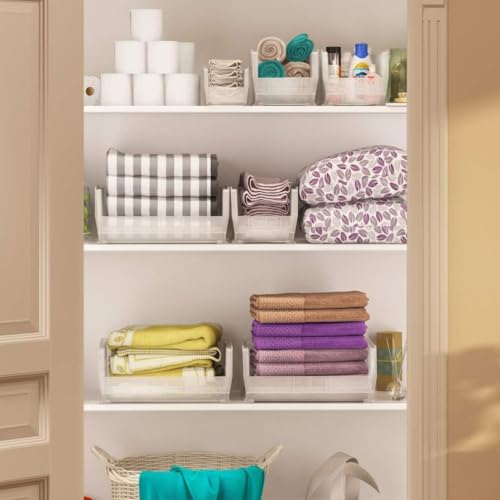 Akro-Mils 30240 AkroBins Plastic Storage Bins, 15"x8"x7", Clear, 12-Pack - color: Clear