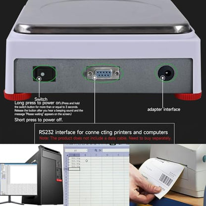 5kg x 0.01g Smart Lab Analytical Balance - 5 Modes, 19 Units & Custom Units - size: 5000 g / 0.01 g (6 Weighing Functions)