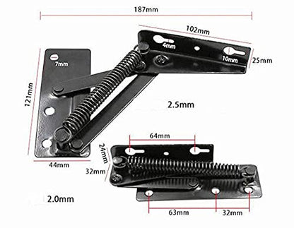 [2 Pieces] 80 Degree Sofa Storage Bed Hinge