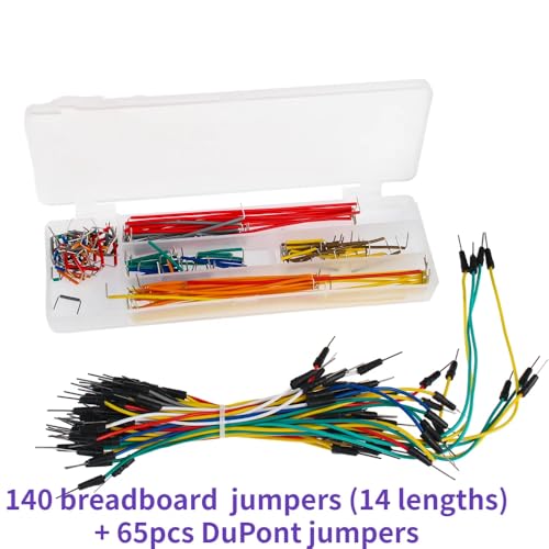 65Pcs Flexible Jumper Wires Kit - 140pcs Connecting Line Cables for Arduino Prototyping Circuit DIY Electronic Project Breadboard - color: 65pJumperWire-LineCables140pcs