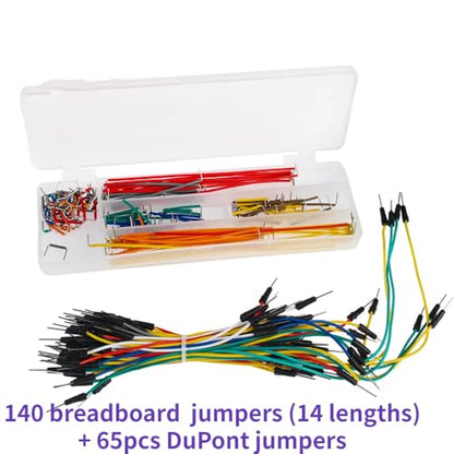 65Pcs Flexible Jumper Wires Kit - 140pcs Connecting Line Cables for Arduino Prototyping Circuit DIY Electronic Project Breadboard - color: 65pJumperWire-LineCables140pcs