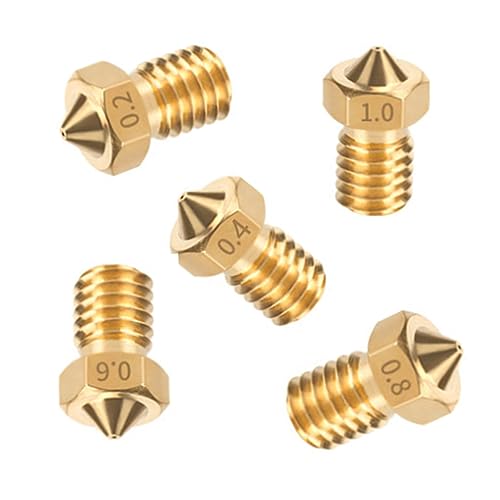 15PCS Brass Nozzles Kit for Anycubic Kobra, 3D Printer 7PCS 0.4mm Nozzles and 2PCS 0.2mm, 0.6mm, 0.8mm, 1.0mm Brass Nozzles Kit for Anycubic Mega, Mega X, Chrion, Kobra, Kobra Neo - style: Mega Brass Multi Size