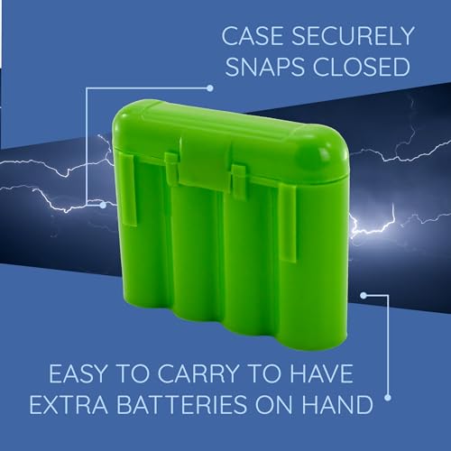 3 Pack AA / AAA / CR123A Green Battery Holder Storage Cases