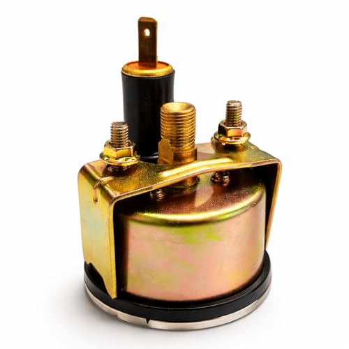 Oliver Tractor Gauge Set Temperature + Oil Pressure + Amp Meter 2” Yellow Dial Chrome Bezel,Fits Oliver Super 44 55 66 77 88 440 660, Replaces 7K344 1HA-344A 608744A 1HA7353 608747A (3 Pack)