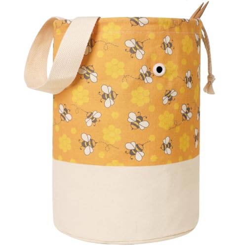 TOGETRUE Yarn Bag, Knitting Crochet Bag, Portable Yarn Storage Bags Organizer for Crocheting Project, Store Skein Ball, Short Knitting Needle (Large, Bees) - color: Bees, size: Large