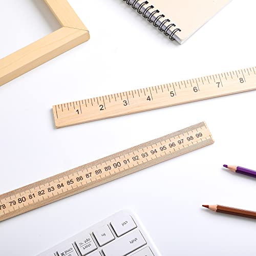 Treela 24 Pack 39 Inches Meter Stick Wood Ruler Bulk Economy Yard Stick