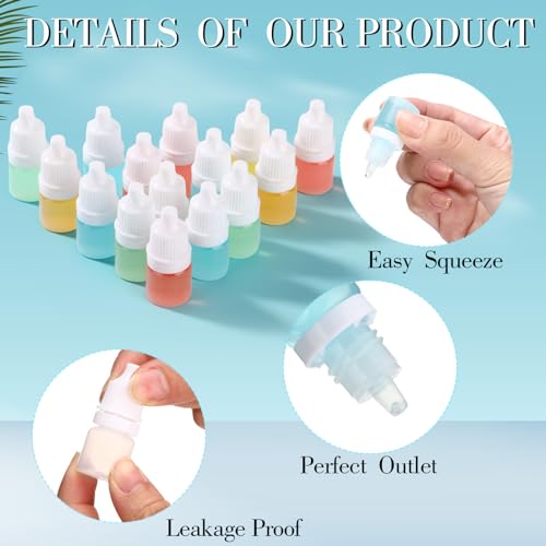 TrelaCo 300 Pcs 3ml Plastic Dropper Bottles Bulk, Clear - color: White, size: 3ml