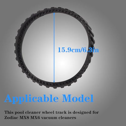 2Pcs Power Wheels Tires, Track Replacement Rubber Tires, Pool Cleaner Replacement Track Rubber Tire for MX8 MX6 Robotic Pool Vacuum Cleaners