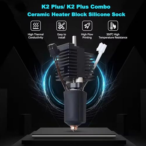 K2 Plus/K2 Plus Combo Silicone Sock 3D Printer Heater Block Silicone Cover 8-Pieces, Heat Block Silicone Cover Precision Fit for K2 Series High-Flow Heater Block - size: K2 Plus/ K2 Plus Combo