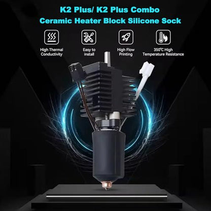 K2 Plus/K2 Plus Combo Silicone Sock 3D Printer Heater Block Silicone Cover 8-Pieces, Heat Block Silicone Cover Precision Fit for K2 Series High-Flow Heater Block - size: K2 Plus/ K2 Plus Combo