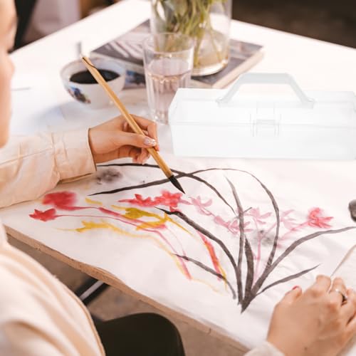 Paintbrush Storage Box Portable Clear Handheld Large size