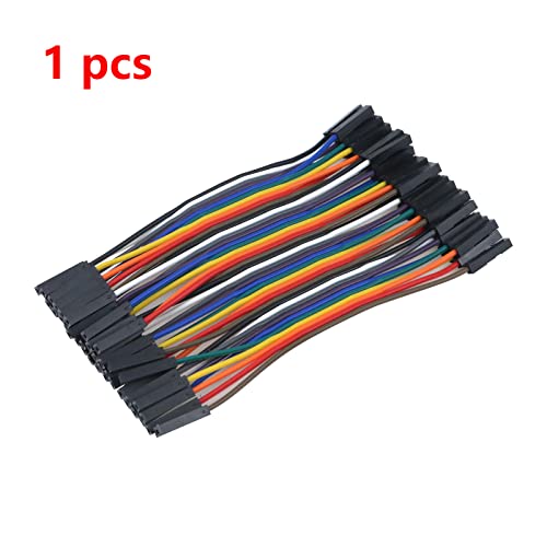 Antrader Breadboard Jumper Wires 40 Pin 10CM Female to Female for Raspberry Pi (Pack of 2) - size: 10cm (F/F) (Pack of 2), style: 40 Pin (F/F)