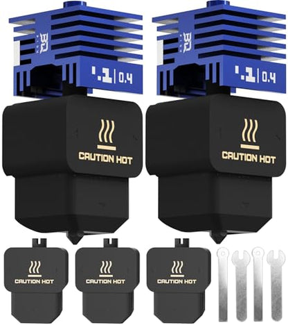 2 Pack BIQU Panda Juicer SF Hotend Print Head Kit for Bambu-Lab H2D/H2S/H2C/A1/A1 Mini Upgrade Standard Flow High Temperature Hot End 0.4mm Hardened Steel Detachable Nozzle with 5PCS Silicone Sock - size: Panda Juicer SF(For H2D/H2S/H2C/A1/A1 Mini)