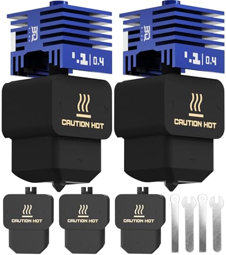 2 Pack BIQU Panda Juicer SF Hotend Print Head Kit for Bambu-Lab H2D/H2S/H2C/A1/A1 Mini Upgrade Standard Flow High Temperature Hot End 0.4mm Hardened Steel Detachable Nozzle with 5PCS Silicone Sock - size: Panda Juicer SF(For H2D/H2S/H2C/A1/A1 Mini)