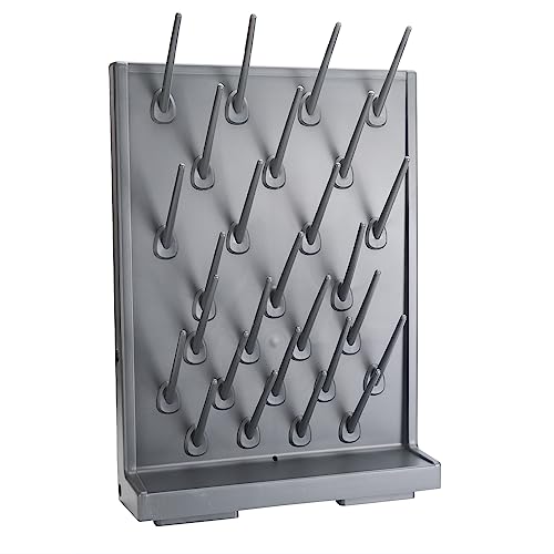 Lab Drying Racks - Lab Supply Pegboard Bench,27 Pegs Drying Rack Lab,Wall Mounted Test Tube Dryer,Detachable PP Lab Rack